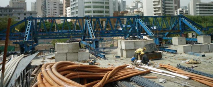 The Yuansen Yellow River Bridge in Lanzhou city